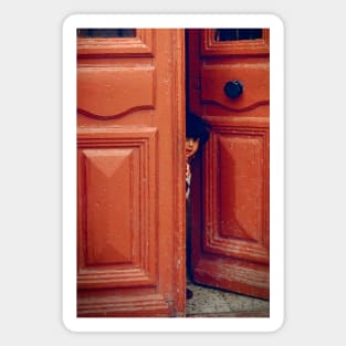 Girl in a Doorway Magnet